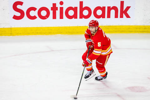 Calgary Flames defenseman Mark Giordano (5). Mandatory Credit: Sergei Belski-USA TODAY Sports