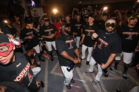 Ryan Atkinson hopes to join the Diamondbacks in future celebrations. (Christian Petersen / Getty Images)