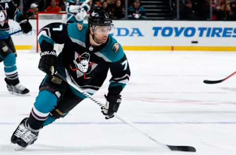 ANAHEIM, CA – DECEMBER 31: Andrew Cogliano #7 of the Anaheim Ducks skates during the game against the Tampa Bay Lightning on December 31, 2018, at Honda Center in Anaheim, California. (Photo by Debora Robinson/NHLI via Getty Images)