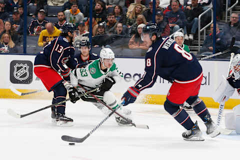 Nov 9, 2023; Columbus, Ohio, USA; Columbus Blue Jackets defenseman Zach Werenski (8)  Credit: Russell LaBounty-USA TODAY Sports