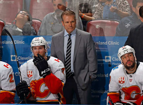 Interim head coach Geoff Ward, Calgary Flames (Photo by Joel Auerbach/Getty Images)