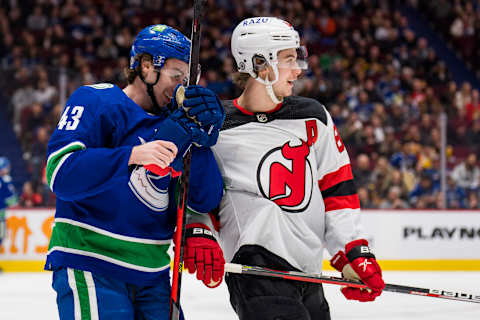 Vancouver Canucks defenseman Quinn Hughes (43): Bob Frid-USA TODAY Sports