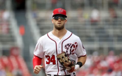 Nationals outfielder Bryce Harper. (Photo by Rob Carr/Getty Images)