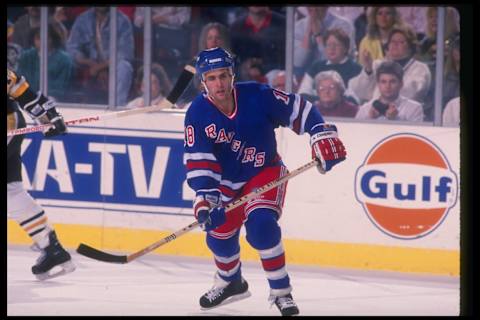 1990: Forward Tony Granato of the New York Rangers. Mandatory Credit: Allsport /Allsport