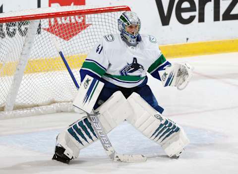 SUNRISE, FL – JANUARY 11: Goaltender Jaroslav Halak #41 of the Vancouver Canucks. (Photo by Joel Auerbach/Getty Images)