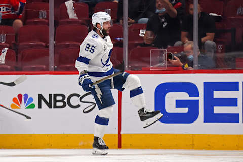 Nikita Kucherov #86 of the Tampa Bay Lightning. (Photo by Bruce Bennett/Getty Images)