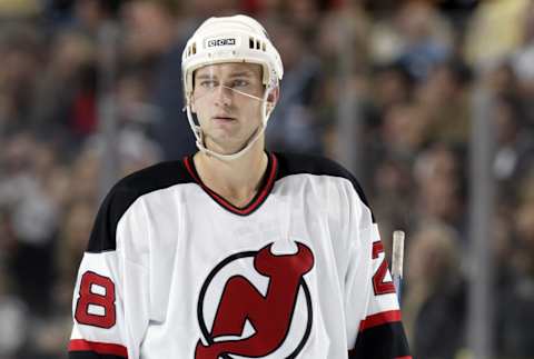 Defenseman Brian Rafalski #28 of the New Jersey Devils. (Photo by Ronald Martinez/Getty Images)