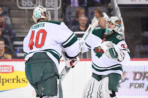 PITTSBURGH, PA - JANUARY 25: Minnesota Wild Goalie 