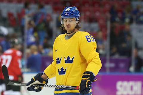 SOCHI, RUSSIA – FEBRUARY 23: Erik Karlsson #65 (Photo by Bruce Bennett/Getty Images)