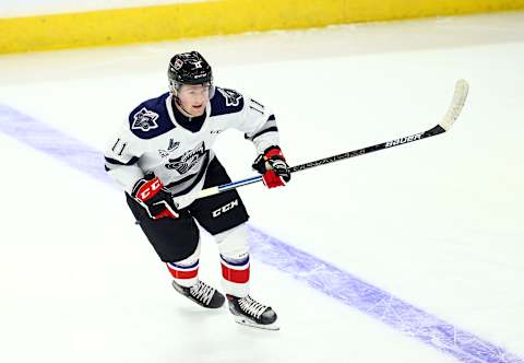 HAMILTON, ON – JANUARY 16: Alexis Lafreniere #11 of Team White skates during warm up for the 2020 CHL/NHL Top Prospects Game against Team Red at FirstOntario Centre on January 16, 2020 in Hamilton, Canada. (Photo by Vaughn Ridley/Getty Images)