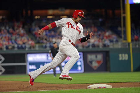 Hernandez is racking up more stolen bases than fans realize. Photo by H. Martin/Getty Images.