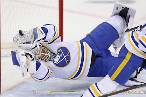 Buffalo Sabres goaltender Linus Ullmark (35). Mandatory Credit: Vincent Carchietta-USA TODAY Sports