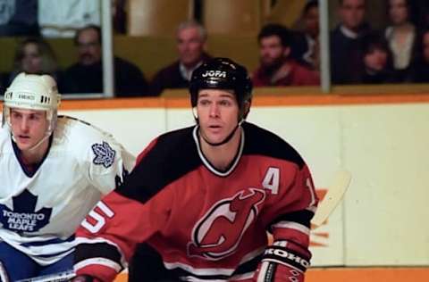 John MacLean #15 of the New Jersey Devils (Photo by Graig Abel/Getty Images)