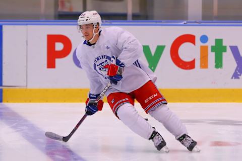 New York Rangers Right Wing Ty Ronning (59) (Photo by Rich Graessle/Icon Sportswire via Getty Images)