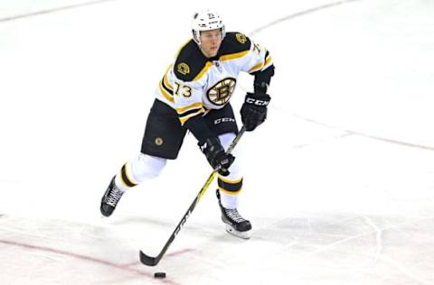 Oct 6, 2016; Columbus, OH, USA; Boston Bruins defenseman Brandon Carlo. Mandatory Credit: Aaron Doster-USA TODAY Sports