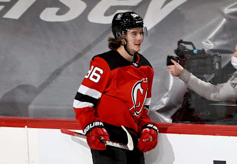 Jack Hughes #86 of the New Jersey Devils. (Photo by Elsa/Getty Images)