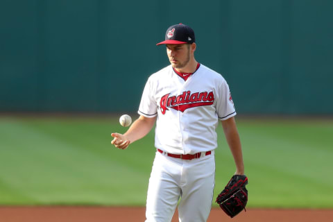 CLEVELAND, OH – JULY 10: Cleveland Indians starting pitcher Trevor Bauer (47) prepares to take the mound prior to the first inning of the Major League Baseball Interleague game between the Cincinnati Reds and Cleveland Indians on July 10, 2018, at Progressive Field in Cleveland, OH. (Photo by Frank Jansky/Icon Sportswire via Getty Images)