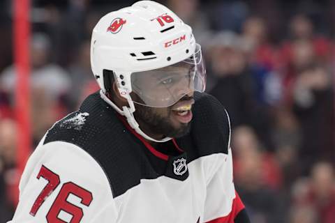 New Jersey Devils defenseman P. K. Subban (76): (Marc DesRosiers-USA TODAY Sports)