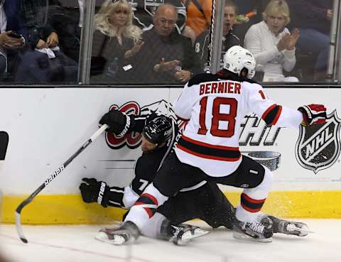 Steve Bernier #18 of the New Jersey Devils. (Photo by Bruce Bennett/Getty Images)