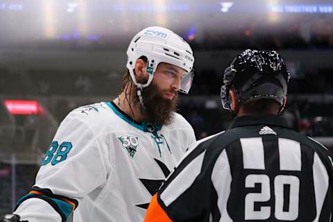 Brent Burns #88 of the San Jose Sharks. (Photo by Dilip Vishwanat/Getty Images)