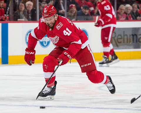 DETROIT, MI – FEBRUARY 13: Luke Glendening