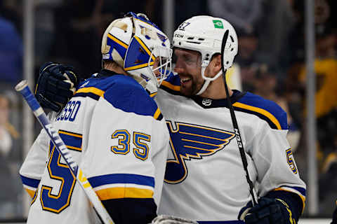 St. Louis Blues goaltender Ville Husso (35) is: Winslow Townson-USA TODAY Sports