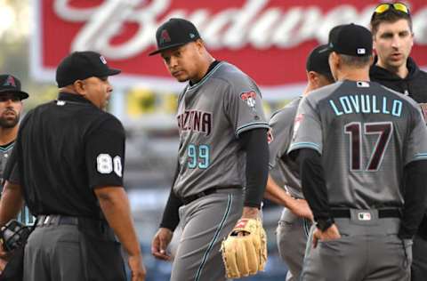 Taijuan Walker leaves Friday’s game with an arm injury, An MRI revealed possible ligament damage. (Jayne Kamin-Oncea / Getty Images)