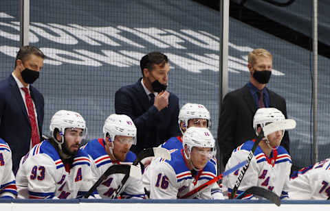 Head coach David Quinn of the New York Rangers. (Photo by Bruce Bennett/Getty Images)