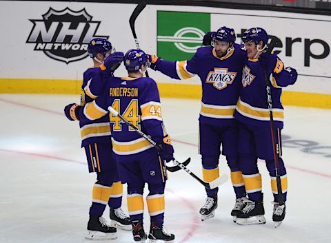 Los Angeles Kings forward Arthur Kaliyev (34). Mandatory Credit: Gary A. Vasquez-USA TODAY Sports