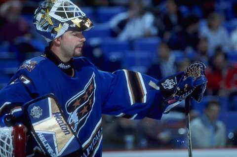 Olaf Kolzig, Washington Capitals Mandatory Credit: Rick Stewart /Allsport