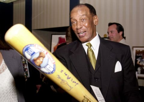 Former Chicago Cub great Ernie Banks. (Photo by Steve Grayson/WireImage)