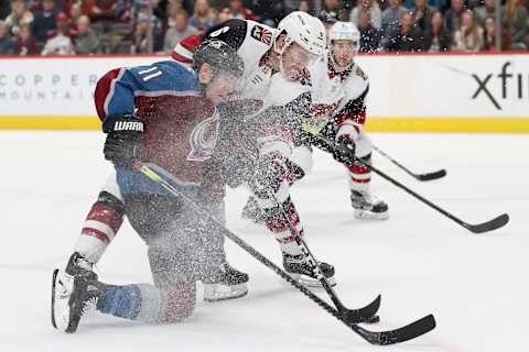 Matt Calvert #11 of the Colorado Avalanche (Photo by Matthew Stockman/Getty Images)