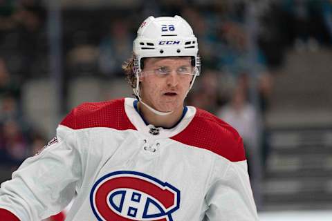 Oct 28, 2021; San Jose, California, USA; Montreal Canadiens Christian Dvorak Mandatory Credit: Stan Szeto-USA TODAY Sports