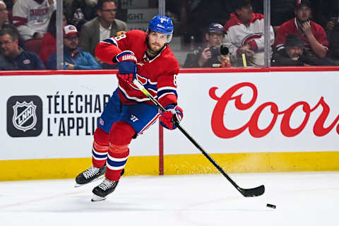 MONTREAL, QC – OCTOBER 24: Montreal Canadiens defenceman Ben Chiarot (8) (Photo by David Kirouac/Icon Sportswire via Getty Images)