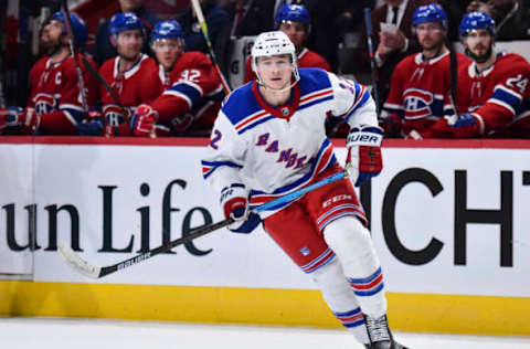 Julien Gauthier #12 of the New York Rangers (Photo by Minas Panagiotakis/Getty Images)