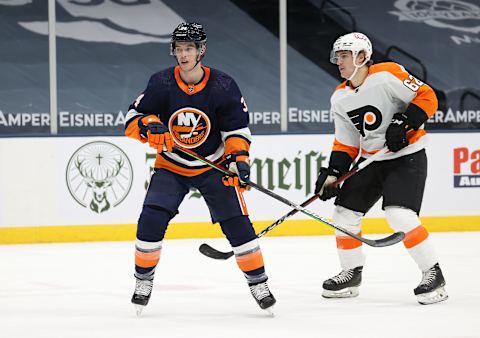 Thomas Hickey #34 of the New York Islanders. (Photo by Al Bello/Getty Images)