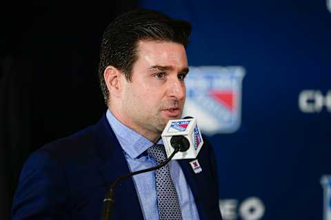 General Manager Chris Drury of the New York Rangers . (Photo by Steven Ryan/Getty Images)