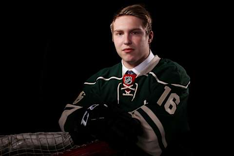 BUFFALO, NY – JUNE 25: Dmitry Sokolov poses for a portrait after being selected 196th overall by the Minnesota Wild during the 2016 NHL Draft on June 25, 2016 in Buffalo, New York. (Photo by Jeffrey T. Barnes/Getty Images)