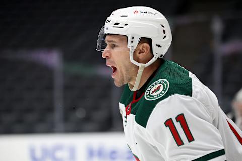 Zach Parise #11 of the Minnesota Wild (Photo by Sean M. Haffey/Getty Images)