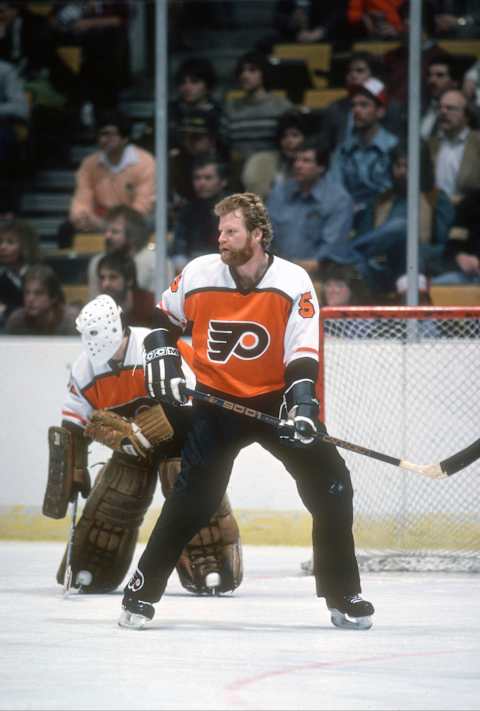 Frank Bathe #5, Philadelphia Flyers. (Photo by Focus on Sport/Getty Images)