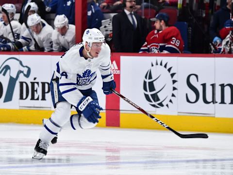 MONTREAL, QC – FEBRUARY 08: Tyson Barrie #94 of the Toronto Maple Leafs .g (Photo by Minas Panagiotakis/Getty Images)