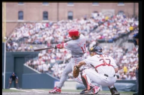 The Best Way To Remember Dutch Daulton Is with Him at the Plate. Getty ID: 1400980.