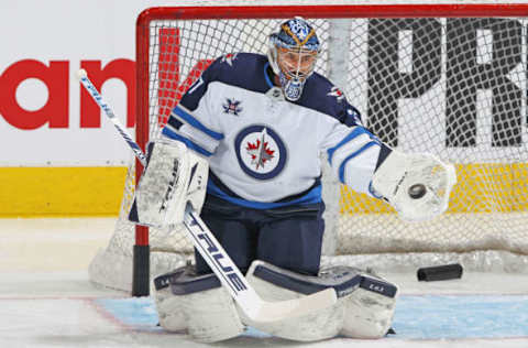 Connor Hellebuyck #37, Edmonton Oilers (Photo by Claus Andersen/Getty Images)