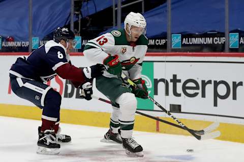 DENVER, COLORADO – MARCH 18: Cale Makar #8 of the Colorado Avalanche . (Photo by Matthew Stockman/Getty Images)