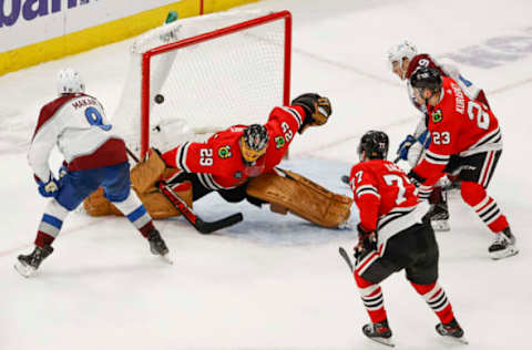 Cale Makar #8, Colorado Avalanche, Chicago Blackhawks Mandatory Credit: Kamil Krzaczynski-USA TODAY Sports