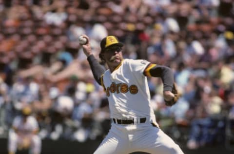 SAN DIEGO, CA – JULY, 1984: Pitcher Rich “Goose” Gossage, of the San Diego Padres, throws a pitch during a game in July, 1984 at Jack Murphy Stadium in San Diego, California. (Photo by: Diamond Images/Getty Images)