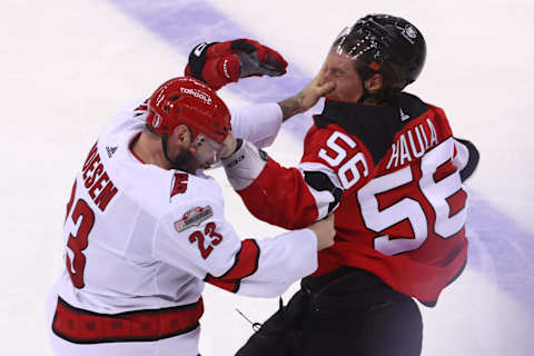 New Jersey Devils left wing Erik Haula (56): Ed Mulholland-USA TODAY Sports