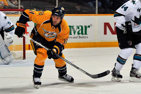 David Legwand #11 of the Nashville Predators  (Photo by Frederick Breedon/Getty Images)