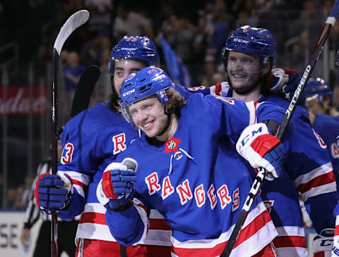 Artemi Panarin #10 of the New York Rangers. (Photo by Bruce Bennett/Getty Images)