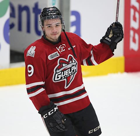 GUELPH, ON – MAY 8: Alex Galchenyuk Montreal Canadiens Nick Suzuki (Photo by Claus Andersen/Getty Images)